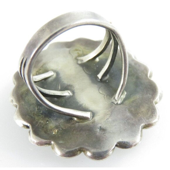 Old Pawn Pilot Mountain Turquoise Sterling Silver Ring Size 6.75 - Picture 6 of 9